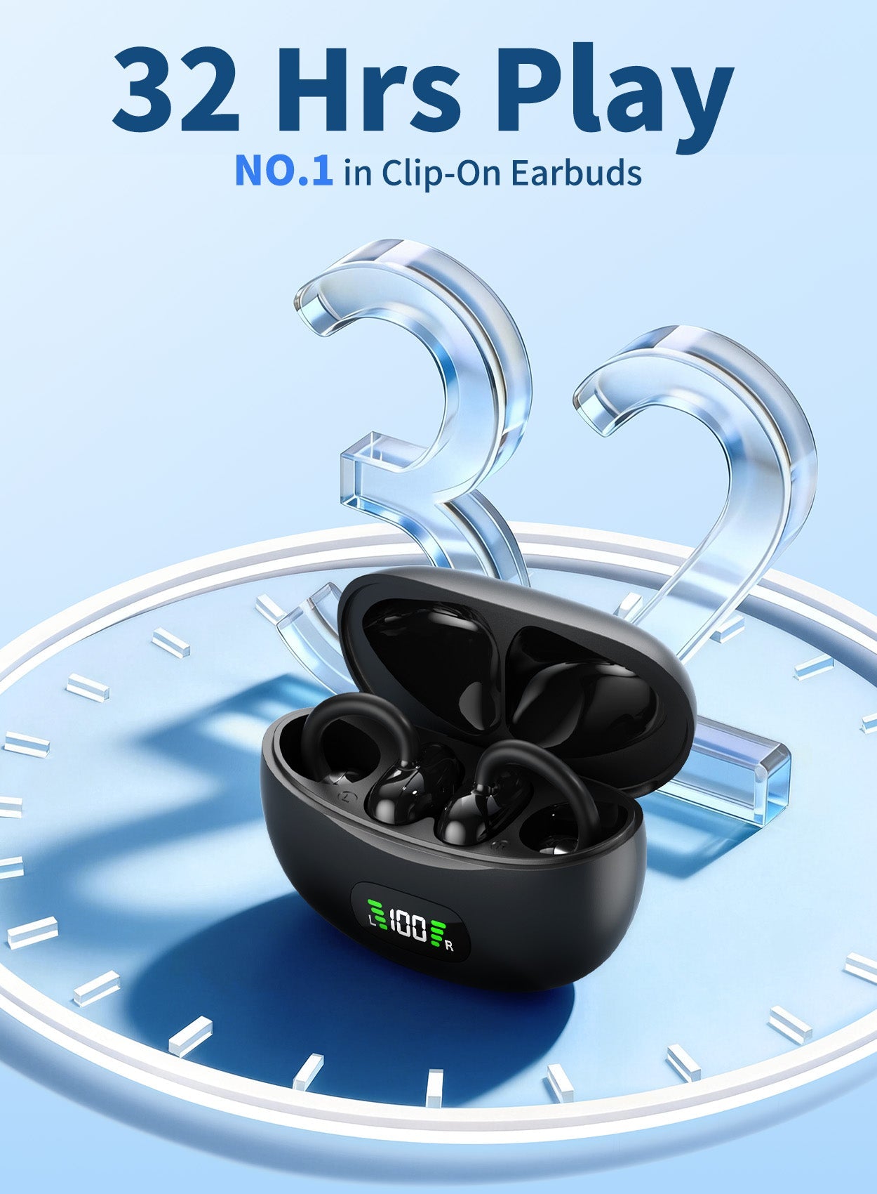 클립형 오픈이어 이어폰 | 한쪽 4.7g·Bluetooth 5.4·최대 40시간·스포츠용 (상품 이미지 4)