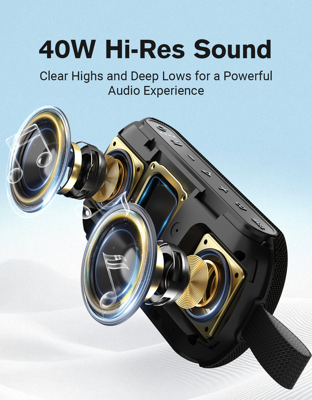 OHAYO S6 40W 휴대용 Bluetooth 스피커 (블랙) (상품 이미지 3)