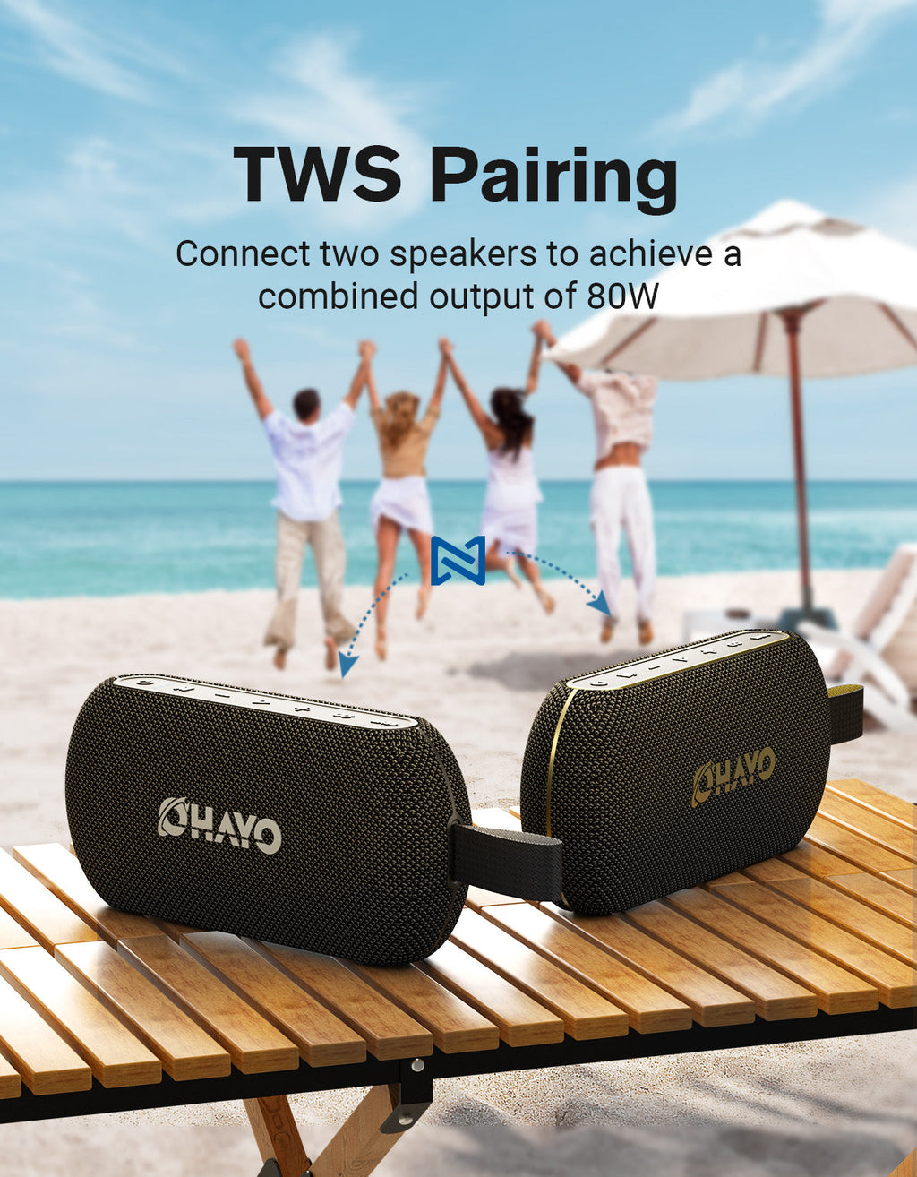 OHAYO S6 40W 휴대용 Bluetooth 스피커 (블랙) (상품 이미지 5)