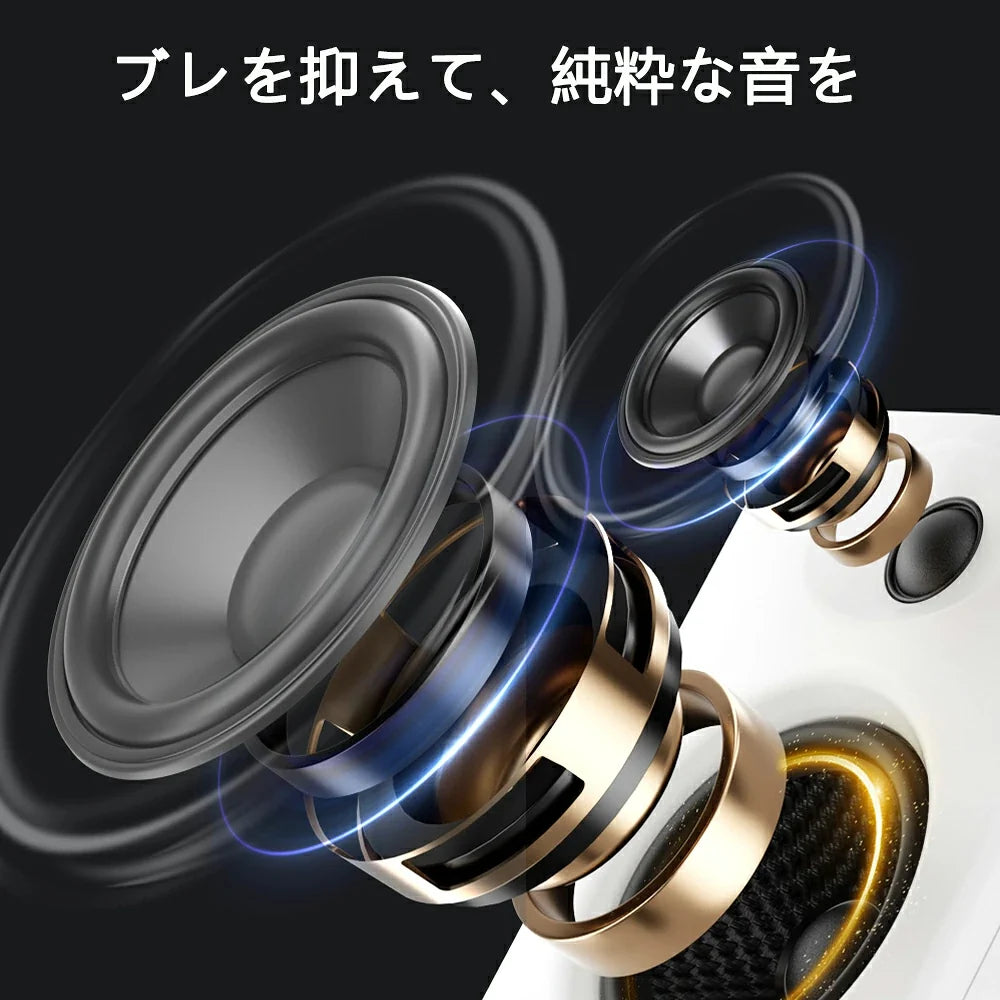 OHAYO C6 60W 액티브 북쉘프 스피커 | Bluetooth 5.3·RCA/USB-C/AUX·블랙/화이트 (상품 이미지 5)